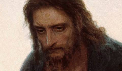 Christus in de wildernis van Ivan Kramskoi